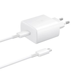Ładowarka sieciowa Samsung EP-TA845EWE 45W z kablem USB-C 1.8m - biała