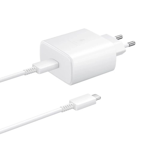 Ładowarka sieciowa Samsung EP-TA845EWE 45W z kablem USB-C 1.8m - biała Ładowarka sieciowa Samsung EP-TA845EWE 45W z kablem USB-C 1.8m - biała