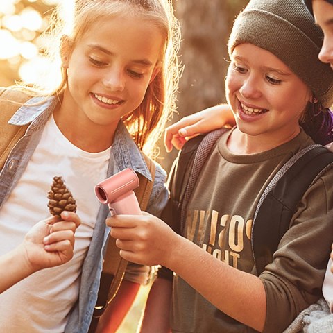 Mini dmuchawa wiatrak wentylator przenośny USB-C 5000mAh - różowy Mini dmuchawa wiatrak wentylator przenośny USB-C 5000mAh - różowy