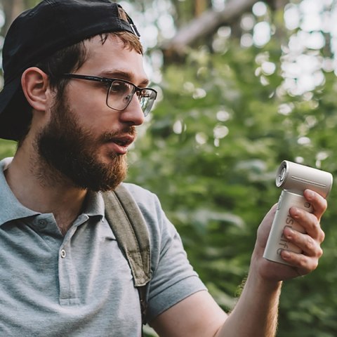 Mini dmuchawa wiatrak wentylator przenośny USB-C 5000mAh - szary Mini dmuchawa wiatrak wentylator przenośny USB-C 5000mAh - szary