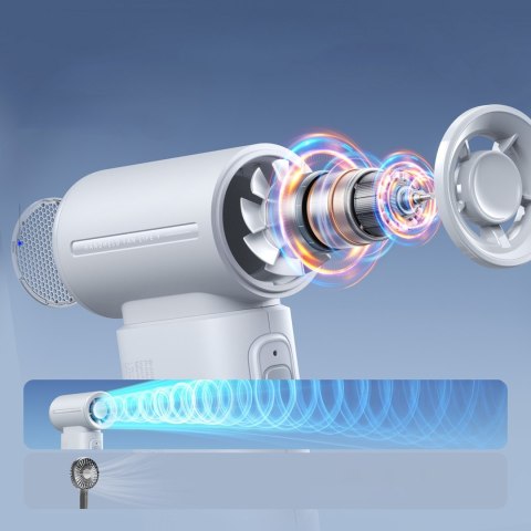 Mini dmuchawa wiatrak wentylator przenośny USB-C 5000mAh - szary Mini dmuchawa wiatrak wentylator przenośny USB-C 5000mAh - szary