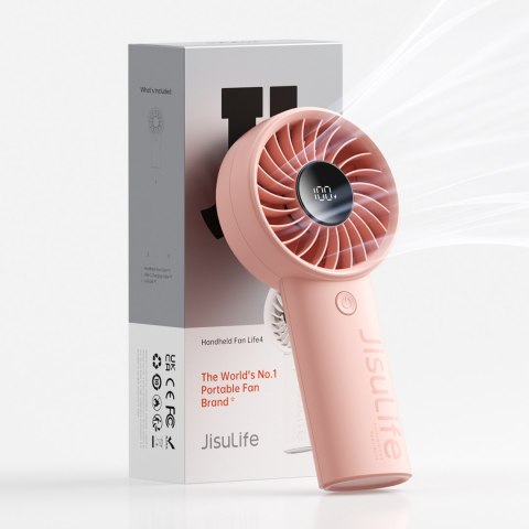 Mini wentylator wiatraczek ręczny USB-C 3600mAh - różowy Mini wentylator wiatraczek ręczny USB-C 3600mAh - różowy