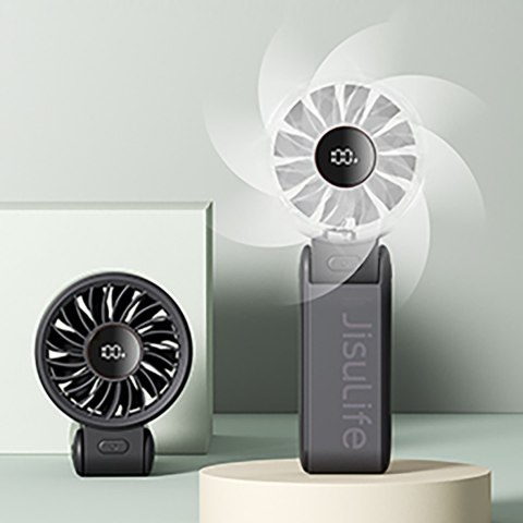 Mini wentylator wiatrak ręczny USB-C 3600mAh - czarny Mini wentylator wiatrak ręczny USB-C 3600mAh - czarny