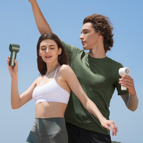 Mini wiatrak wentylator dmuchawa przenośna - 3600mAh - biały Mini wiatrak wentylator dmuchawa przenośna - 3600mAh - biały