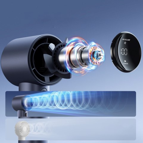 Mini wiatrak wentylator dmuchawa przenośna - 3600mAh - niebieski Mini wiatrak wentylator dmuchawa przenośna - 3600mAh - niebieski