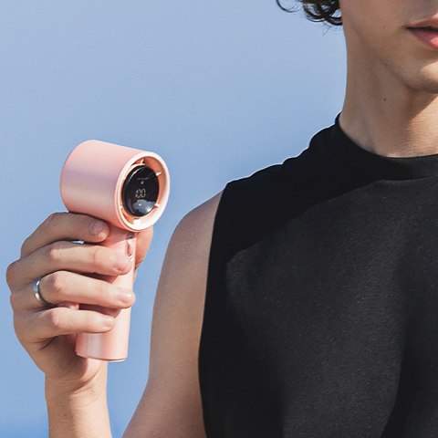 Mini wiatrak wentylator dmuchawa przenośna - 3600mAh - różowy Mini wiatrak wentylator dmuchawa przenośna - 3600mAh - różowy
