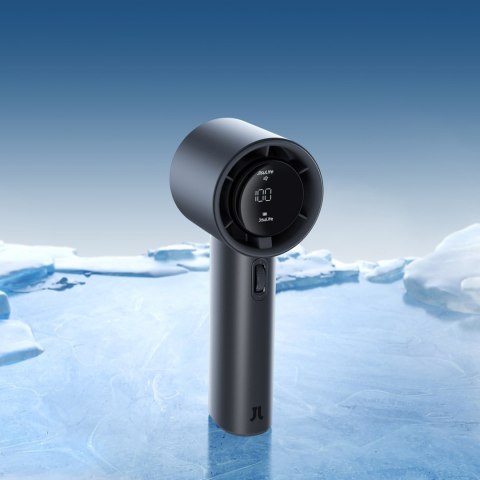 Mini wiatrak wentylator przenośny metalowy USB-C 5000mAh - ciemnoszary Mini wiatrak wentylator przenośny metalowy USB-C 5000mAh - ciemnoszary