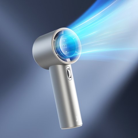 Mini wiatrak wentylator przenośny metalowy USB-C 5000mAh - jasnobrązowy Mini wiatrak wentylator przenośny metalowy USB-C 5000mAh - jasnobrązowy