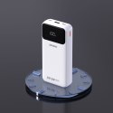 Powerbank 20000mAh 22.5W PD USB-C USB-A z wbudowanymi kablami iPhone Lightning USB-C - biały Powerbank 20000mAh 22.5W PD USB-C USB-A z wbudowanymi kablami iPhone Lightning USB-C - biały