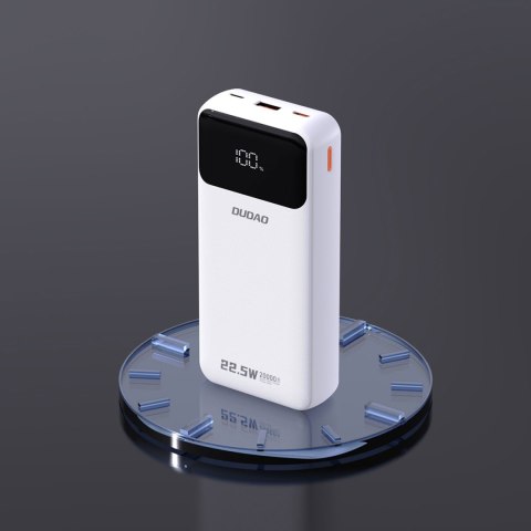 Powerbank 20000mAh 22.5W PD USB-C USB-A z wbudowanymi kablami iPhone Lightning USB-C - biały Powerbank 20000mAh 22.5W PD USB-C USB-A z wbudowanymi kablami iPhone Lightning USB-C - biały
