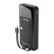 Powerbank 20000mAh 22.5W PD USB-C USB-A z wbudowanymi kablami iPhone Lightning USB-C - czarny