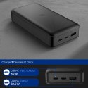 Powerbank 30000mAh 30W USB-A USB-C - czarny Powerbank 30000mAh 30W USB-A USB-C - czarny