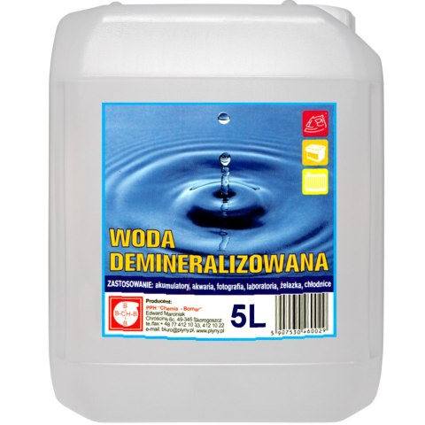 Woda demineralizowana destylowana 5L Woda demineralizowana destylowana 5L