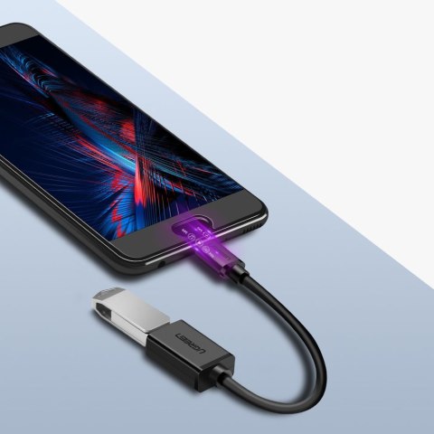 Adapter przejściówka kabel OTG z USB 3.0 na USB-C - czarny Adapter przejściówka kabel OTG z USB 3.0 na USB-C - czarny