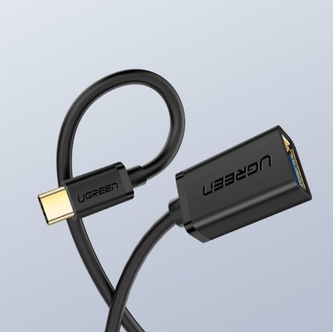 Adapter przejściówka kabel OTG z USB 3.0 na USB-C - czarny Adapter przejściówka kabel OTG z USB 3.0 na USB-C - czarny