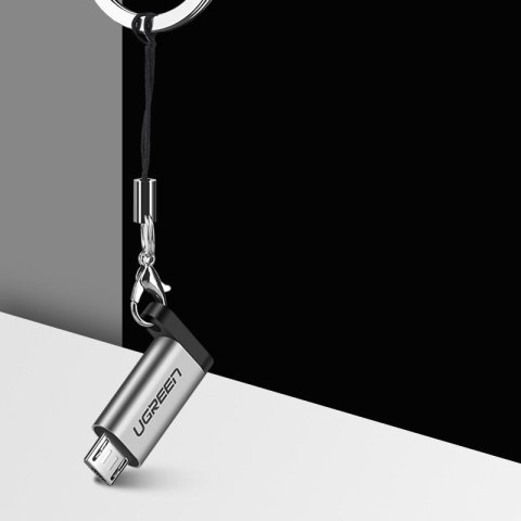 Adapter przejściówka z USB-C na micro USB - szary Adapter przejściówka z USB-C na micro USB - szary