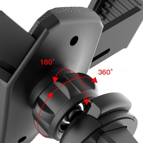 Grawitacyjny uchwyt samochodowy do smartfona na kratkę nawiew srebrny Grawitacyjny uchwyt samochodowy do smartfona na kratkę nawiew srebrny