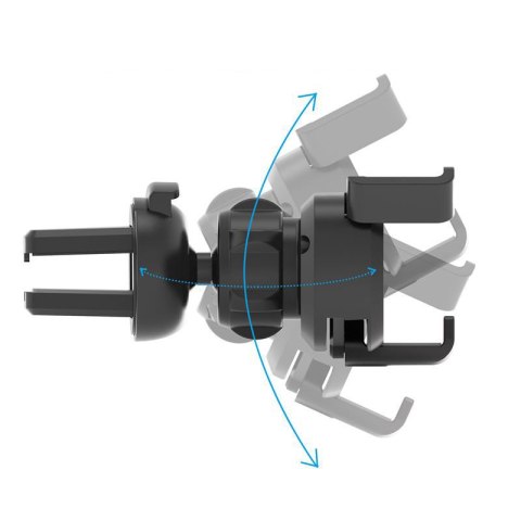 Grawitacyjny uchwyt samochodowy do smartfona na kratkę nawiewu z odświeżaczem srebrny Grawitacyjny uchwyt samochodowy do smartfona na kratkę nawiewu z odświeżaczem srebrny
