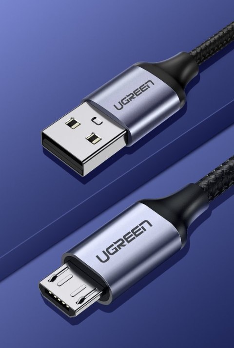 Kabel przewód USB - micro USB 1m szary