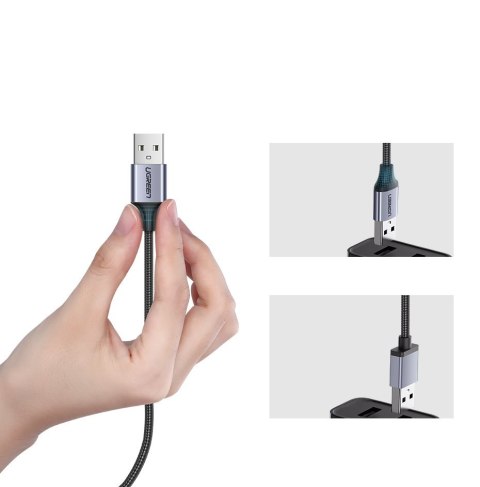 Kabel przewód USB - micro USB 1m szary