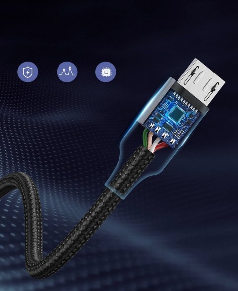 Kabel przewód USB - micro USB 1m szary