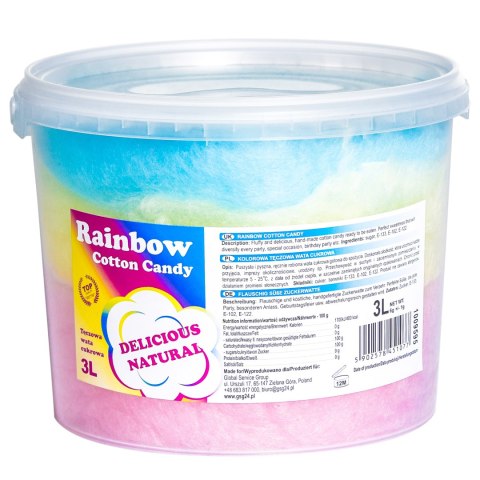 Kolorowa tęczowa wata cukrowa Rainbow Cotton Candy 3L Kolorowa tęczowa wata cukrowa Rainbow Cotton Candy 3L