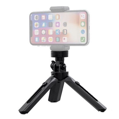 Mini statyw uchwyt do zdjęć selfie na telefon aparat kamerę GoPro 16-21cm czarny Mini statyw uchwyt do zdjęć selfie na telefon aparat kamerę GoPro 16-21cm czarny