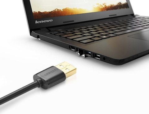 Przedłużacz do kabla przewodu USB 1m czarny Przedłużacz do kabla przewodu USB 1m czarny