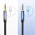 Przewód kabel przedłużacz do słuchawek AUX 3.5mm mini jack 1m srebrny Przewód kabel przedłużacz do słuchawek AUX 3.5mm mini jack 1m srebrny