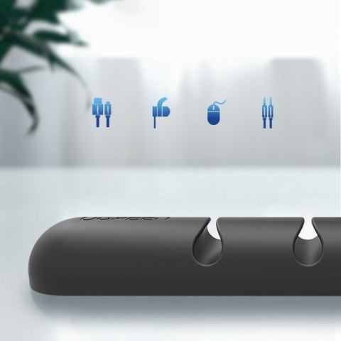 Samoprzylepny organizer na 4 kable przewody Zestaw 2szt czarny Samoprzylepny organizer na 4 kable przewody Zestaw 2szt czarny