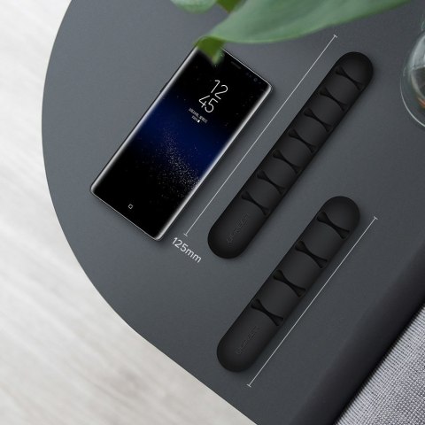 Samoprzylepny organizer na 4 kable przewody Zestaw 2szt czarny Samoprzylepny organizer na 4 kable przewody Zestaw 2szt czarny