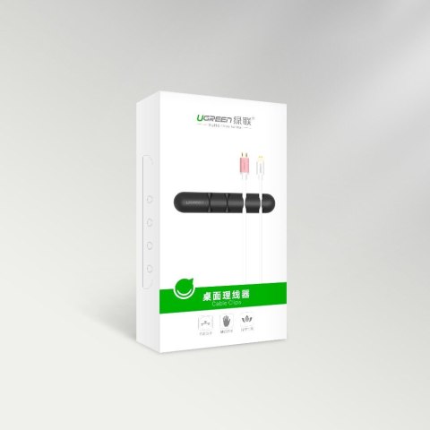 Samoprzylepny organizer na 4 kable przewody Zestaw 2szt czarny Samoprzylepny organizer na 4 kable przewody Zestaw 2szt czarny