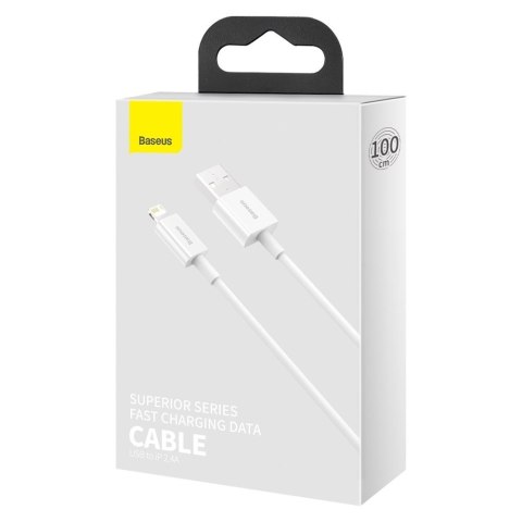 Superior kabel przewód USB Iphone Lightning 2.4A 1m Biały Superior kabel przewód USB Iphone Lightning 2.4A 1m Biały