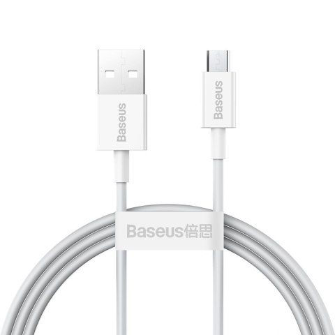Superior kabel przewód USB microUSB do szybkiego ładowania 2A 1m biały Superior kabel przewód USB microUSB do szybkiego ładowania 2A 1m biały