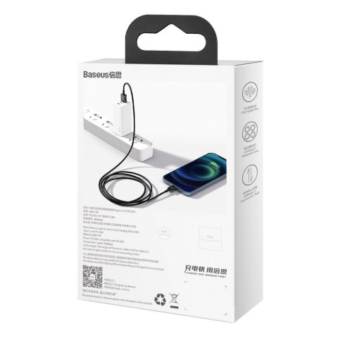 Superior kabel przewód do Iphone USB - Lightning 2.4A 1m czarny Superior kabel przewód do Iphone USB - Lightning 2.4A 1m czarny