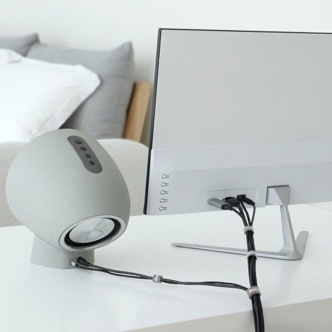 Taśma rzepowa rzep organizer kabli przewodów 3m - szary Taśma rzepowa rzep organizer kabli przewodów 3m - szary