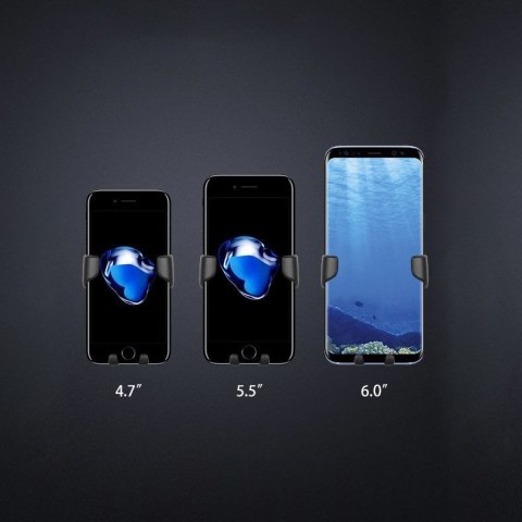 Uchwyt samochodowy do telefonu grawitacyjny na kratkę wentylacyjną nawiew Car Holder H01 czarny Uchwyt samochodowy do telefonu grawitacyjny na kratkę wentylacyjną nawiew Car Holder H01 czarny