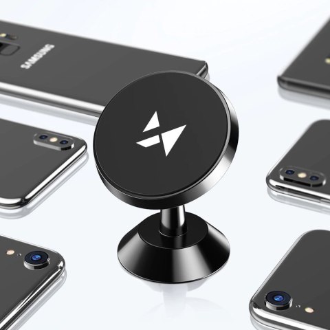 Uchwyt samochodowy na telefon na deskę rozdzielczą magnetyczny 360 czarny Uchwyt samochodowy na telefon na deskę rozdzielczą magnetyczny 360 czarny