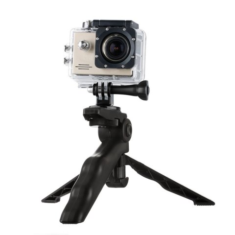 Uchwyt z mini statywem do kamery sportowej GoPro SJCAM czarny Uchwyt z mini statywem do kamery sportowej GoPro SJCAM czarny