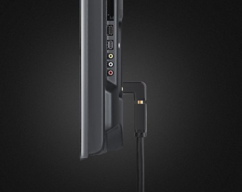 Wtyczka kątowa łącznik do kabla przewodu HDMI czarny Wtyczka kątowa łącznik do kabla przewodu HDMI czarny