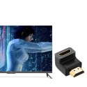 Wtyczka kątowa łącznik do kabla przewodu HDMI czarny Wtyczka kątowa łącznik do kabla przewodu HDMI czarny