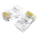 Wtyczka końcówka RJ45 8P8C Cat 6 przezroczysta ZESTAW 10szt Wtyczka końcówka RJ45 8P8C Cat 6 przezroczysta ZESTAW 10szt