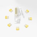 Wtyczka końcówka RJ45 8P8C Cat 6 przezroczysta ZESTAW 10szt Wtyczka końcówka RJ45 8P8C Cat 6 przezroczysta ZESTAW 10szt