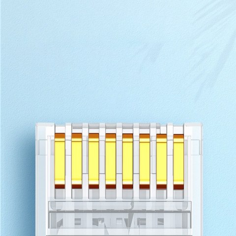 Wtyczka końcówka RJ45 8P8C Cat 6 przezroczysta ZESTAW 10szt Wtyczka końcówka RJ45 8P8C Cat 6 przezroczysta ZESTAW 10szt