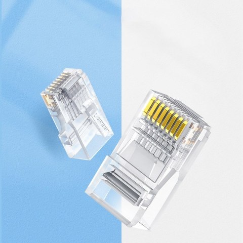 Wtyczka końcówka RJ45 8P8C Cat 6 przezroczysta ZESTAW 10szt Wtyczka końcówka RJ45 8P8C Cat 6 przezroczysta ZESTAW 10szt