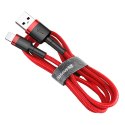 Wytrzymały elastyczny kabel przewód USB Iphone Iphone Lightning QC3.0 2.4A 0.5M czerwony Wytrzymały elastyczny kabel przewód USB Iphone Iphone Lightning QC3.0 2.4A 0.5M czerwony