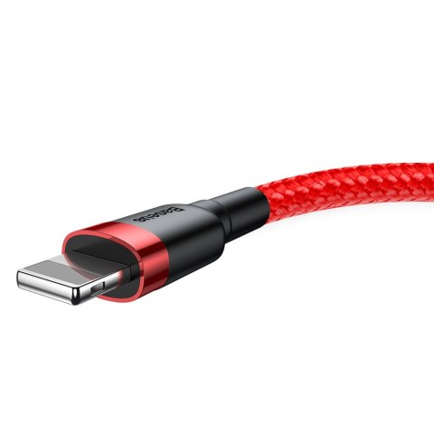 Wytrzymały elastyczny kabel przewód USB Iphone Iphone Lightning QC3.0 2.4A 0.5M czerwony Wytrzymały elastyczny kabel przewód USB Iphone Iphone Lightning QC3.0 2.4A 0.5M czerwony