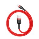 Wytrzymały elastyczny kabel przewód USB Iphone Iphone Lightning QC3.0 2.4A 0.5M czerwony Wytrzymały elastyczny kabel przewód USB Iphone Iphone Lightning QC3.0 2.4A 0.5M czerwony