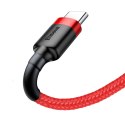Wytrzymały elastyczny kabel przewód USB USB-C QC3.0 3A 0.5M czerwony Wytrzymały elastyczny kabel przewód USB USB-C QC3.0 3A 0.5M czerwony