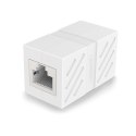 Złączka łącznik kabli sieciowych skrętki RJ45 biały Złączka łącznik kabli sieciowych skrętki RJ45 biały